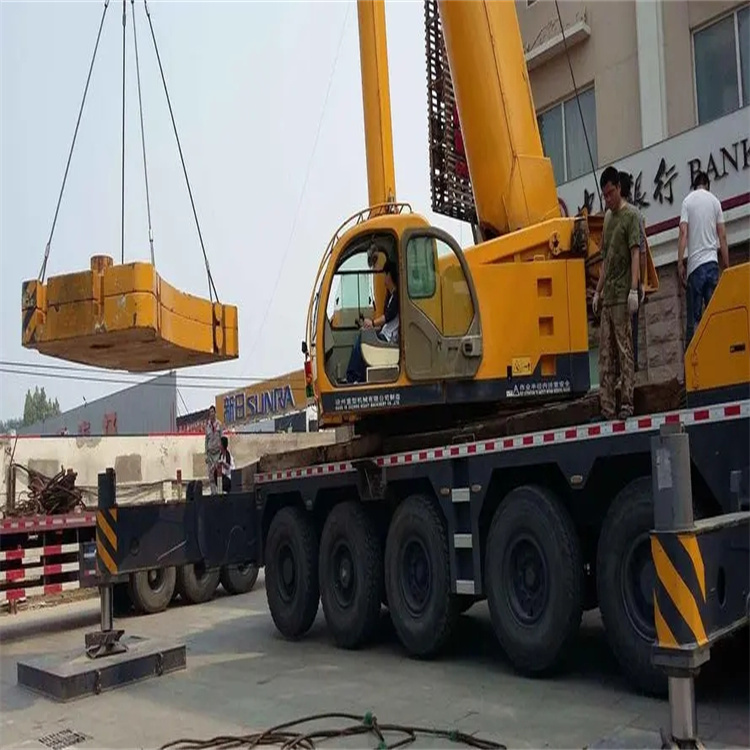 毛阳镇当地吊车出租|机器吊装|75吨|工厂搬迁服务